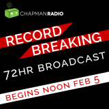 Flyer for Chapman Radio 72 Hour Broadcast