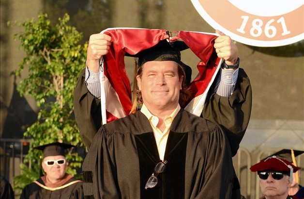 Sony Pictures President Steve Mosko receiving an honorary degree at Dodge College's Commencement in 2011.