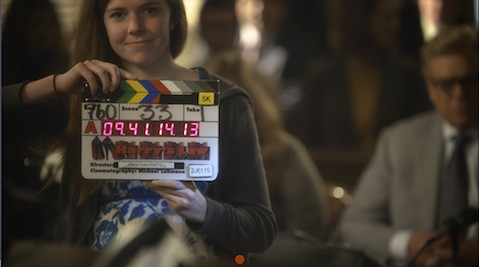 Chapman student on the set of Harry's Law