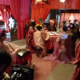 On the set of "The Red Envelope" in Hengdian Studios, China