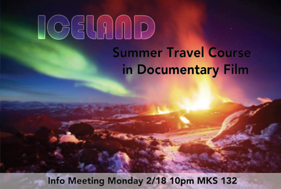 Iceland Travel Course flyer