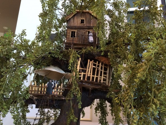 photo of a production design model of the Swiss Family Robinson Treehouse