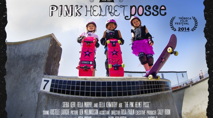 image of official film poster for documentary Pink Helmet Posse