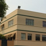 An image of the outside of Walt Disney's office at the studios.