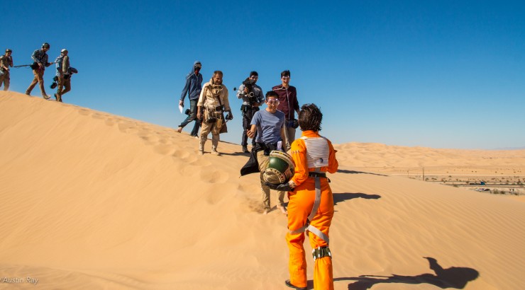 kara's crew out in the desert dunes