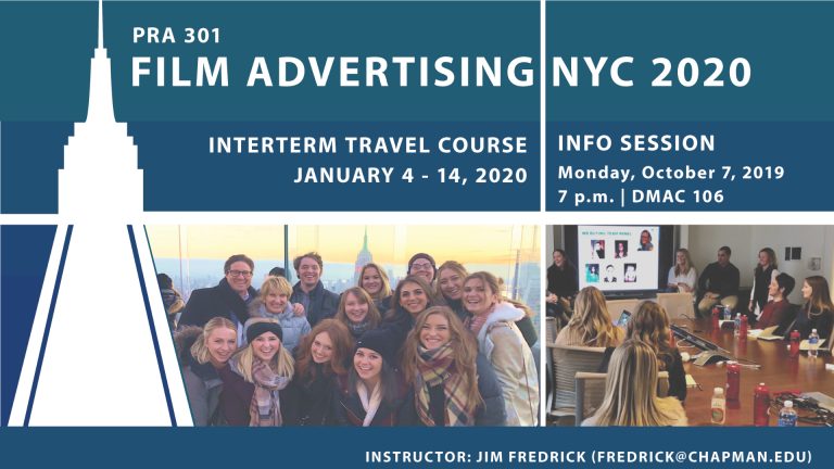 Interterm 2020: Film Advertising NYC - Dodge College of Film and Media Arts