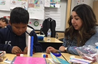 Natalie Sanchez tutoring local student