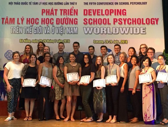 Chapman students and faculty at the 5th Conference on School Psychology in Vietnam 