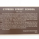Cypress School Building plaque