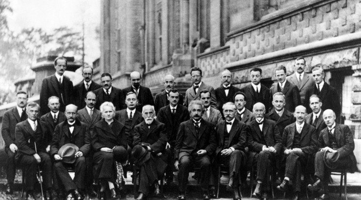 Einstein and other famous scientists
