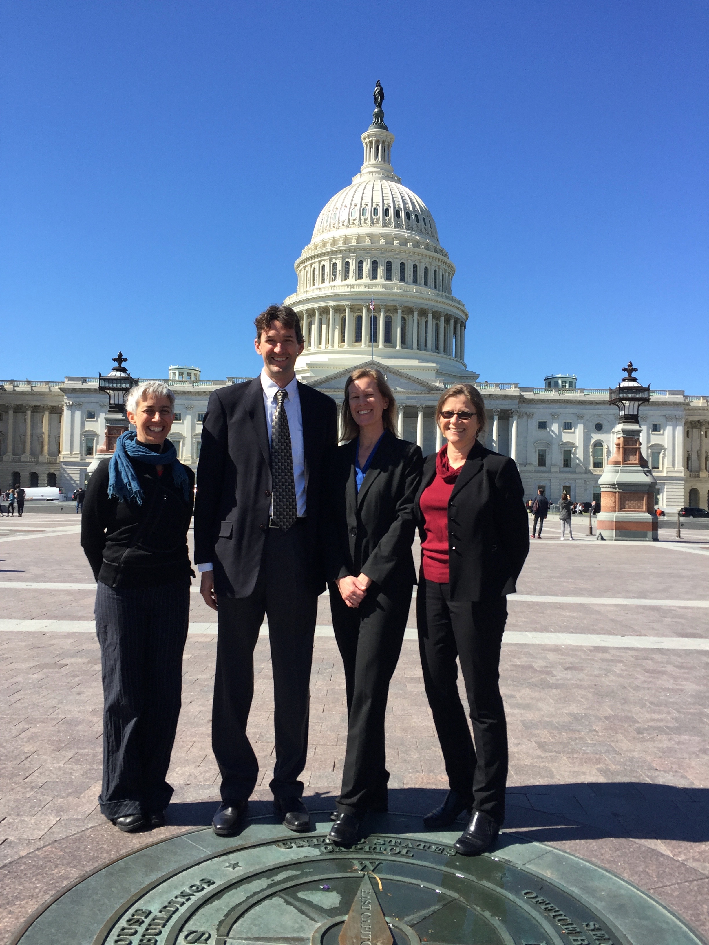 Our advocacy group included, pictured from left to right, Amy Zanne (George Washington University), Steve Allison (UC Irvine), Jennifer Funk (Chapman University), and Jutta Burger (Irvine Ranch Conservancy).