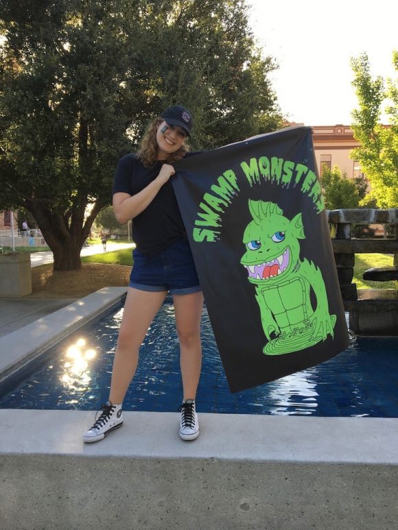 Jesse Rush with SwampMonsters Flag
