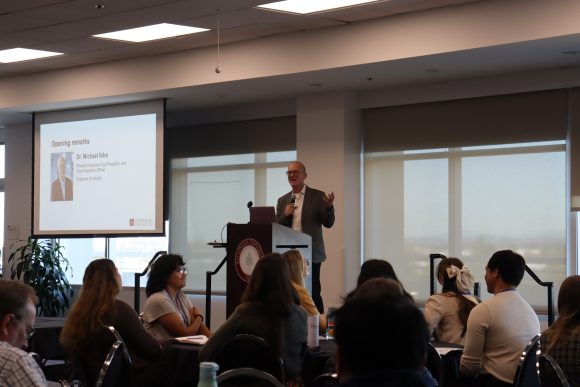 Provost Ibba speaking at conference