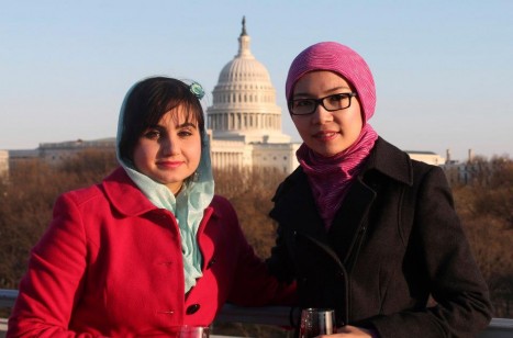 Shamsi and Munira visit Washington D.C. in April 2013 for Afghan scholars gathering.