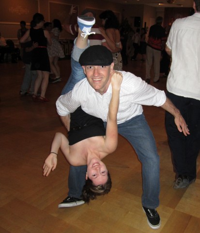 Ali Bollbach with her swing dance partner.