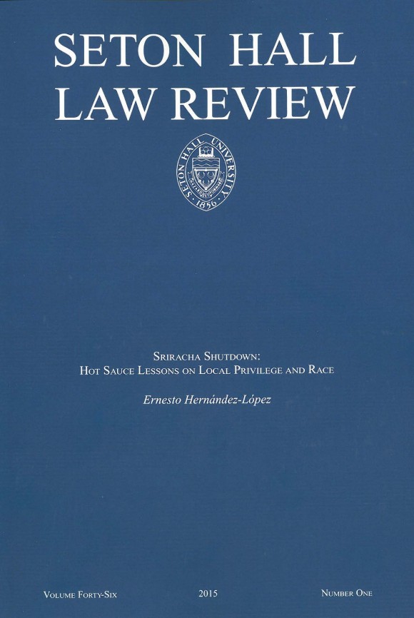 Seton Hall Law Review book cover