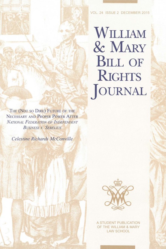 William and Mary Bill of Rights Journal cover
