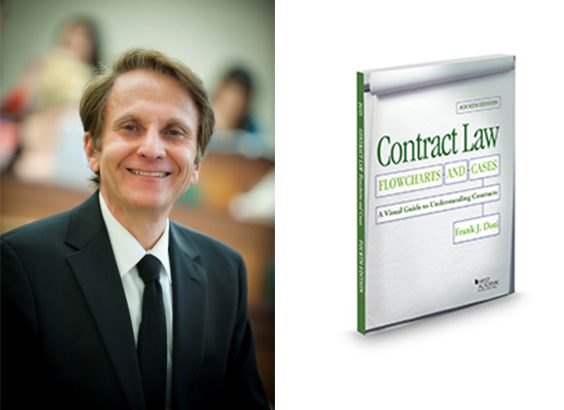 Frank Doti headshot and Contract Law book cover