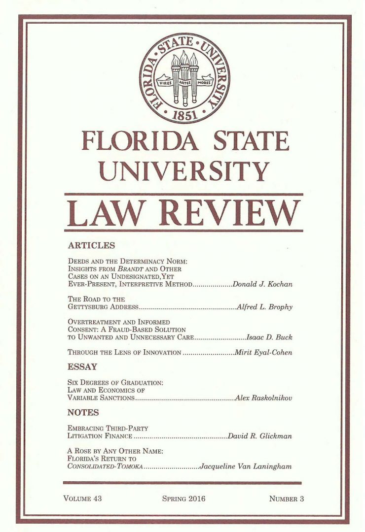 Associate Dean Donald Kochan Publishes Article In Florida State ...