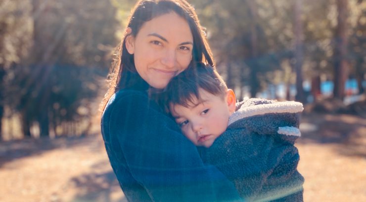 Sarah Buckly with son Finn