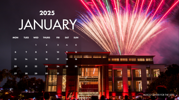 January 2025 Chapman Desktop Calendar