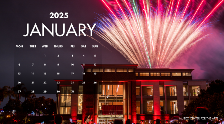 January 2025 Chapman Desktop Calendar