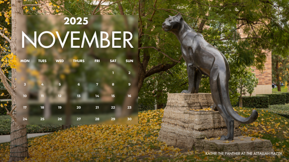 November 2025 Chapman Desktop Calendar