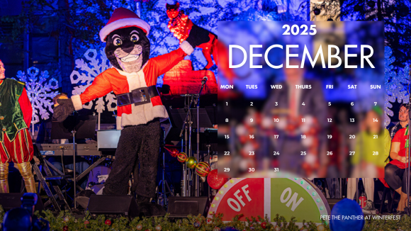 December 2025 Chapman Desktop Calendar