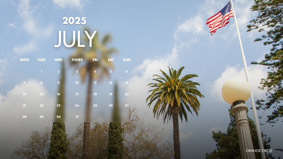 July 2025 Chapman Desktop Calendar