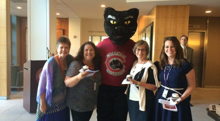 Four Women and a Panther Mascott