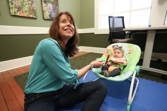Laura Glynn with baby