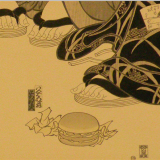 Masami Teraoka, McDonald's Invading Japan/Tokyo Ginza Shuffle, Screenprint, 1982.