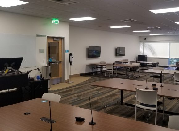 Photo of the new classroom setup at Rinker 95-215