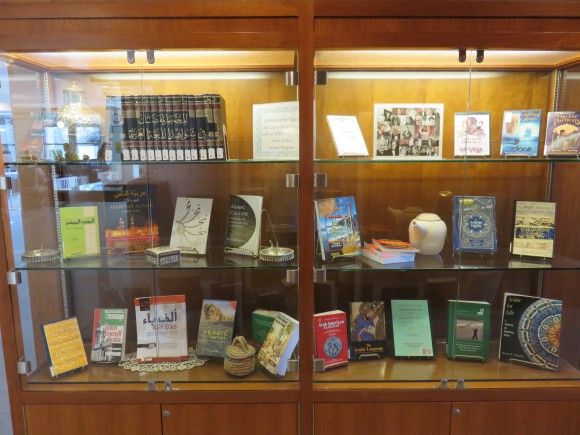 Books on display.
