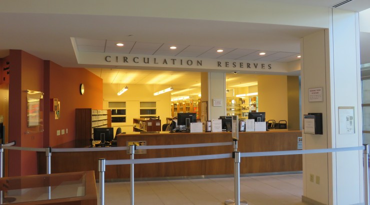 Circulation and reserves counter.