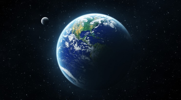 The Earth and the moon.