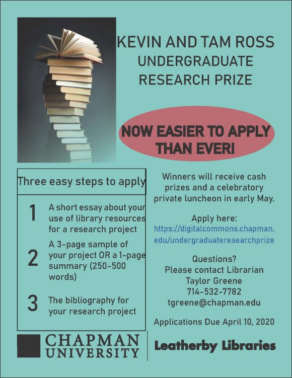 Flyer with a teal background and a stock image of a stack of books advertising the contest described in this post. Text is the same as the post.