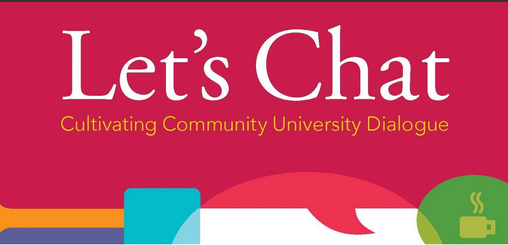 Banner for Let's Chat - community university dialogue