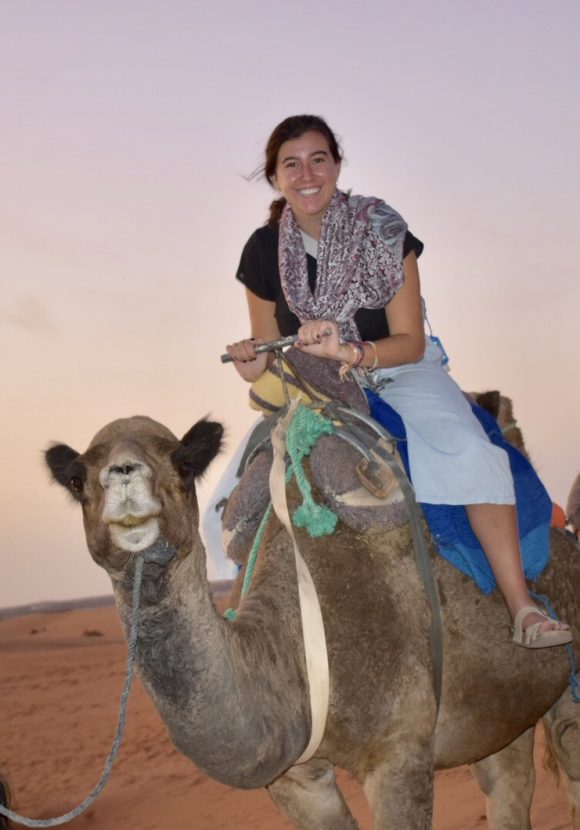 Student on camel