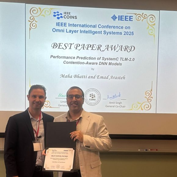 Dr. Emad Arasteh Winning Best Paper Award
